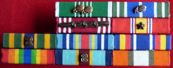 USA Medal Ribbon Bar of 10 Awards