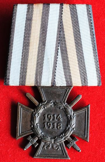 WW1 German Parade Mounted Hindenburg Cross with Swords