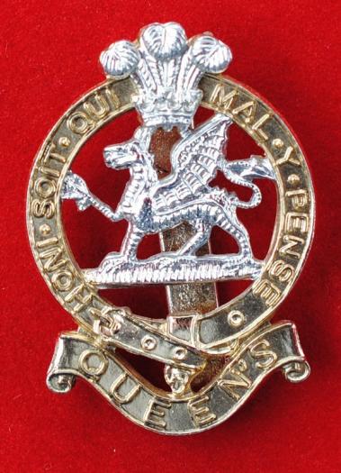 The Queens Regiment Anodised Cap Badge